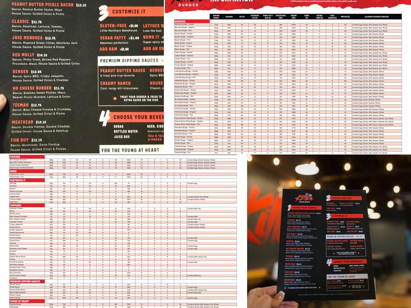 Killer Burger (Hayden, ID) Menu