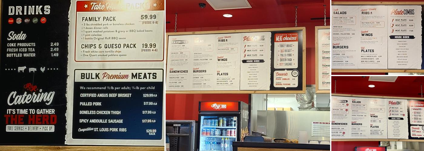R&R BBQ Menu
