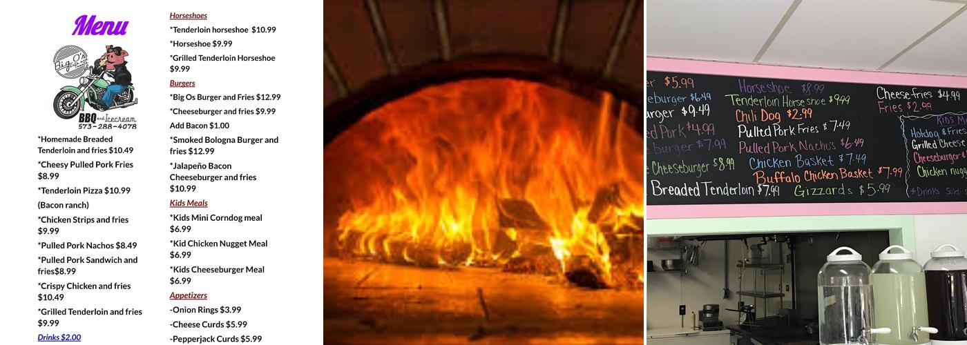 Big O’s Eats and Treats Menu