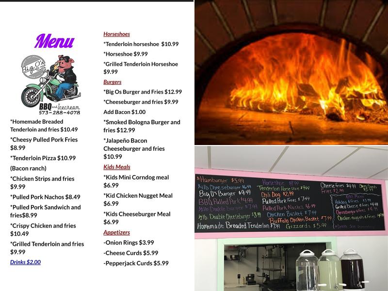 Big O’s Eats and Treats Menu