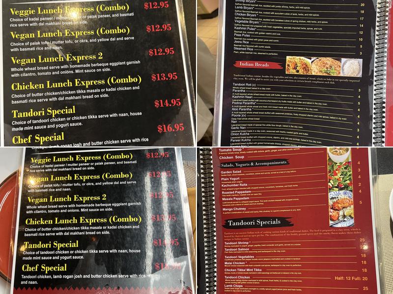 Maharaj Indian Grill Menu