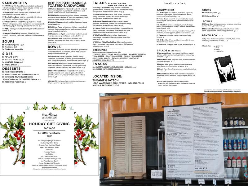 Yamallama Delicatessen Menu