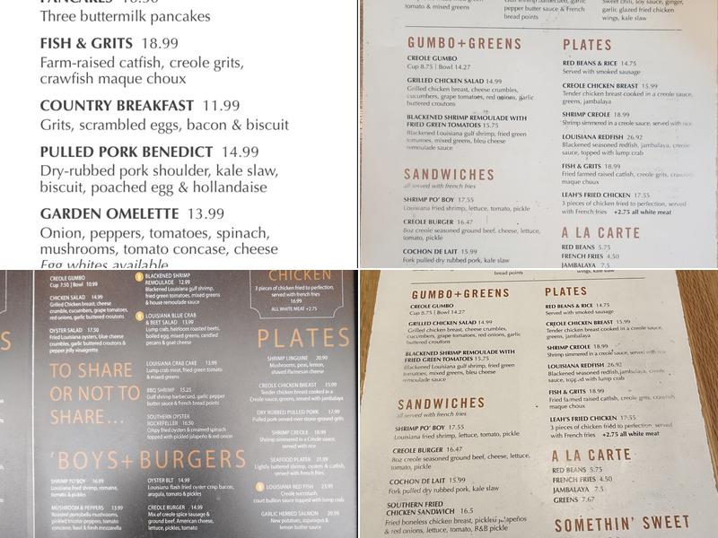 Leah's Kitchen Menu