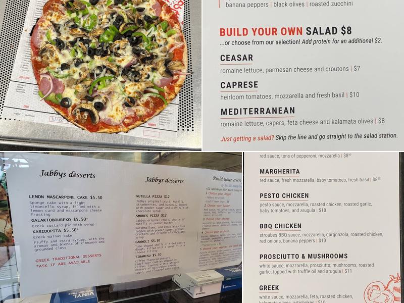 Jabbys Thibodaux pizza Menu