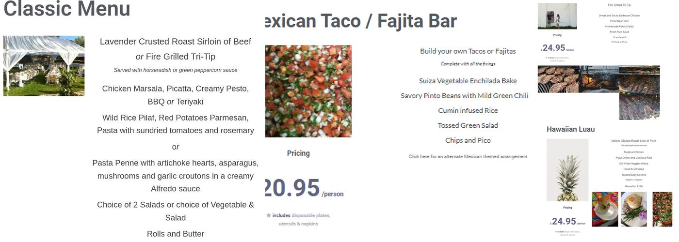 Fig Tree Catering Menu