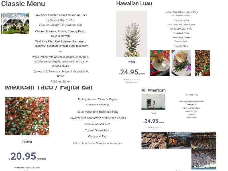Fig Tree Catering Menu
