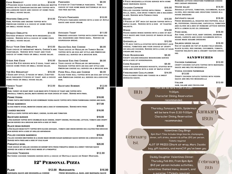 Elli’s Backyard Menu