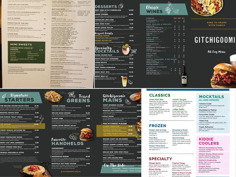 Gitchigoomie Grill Menu