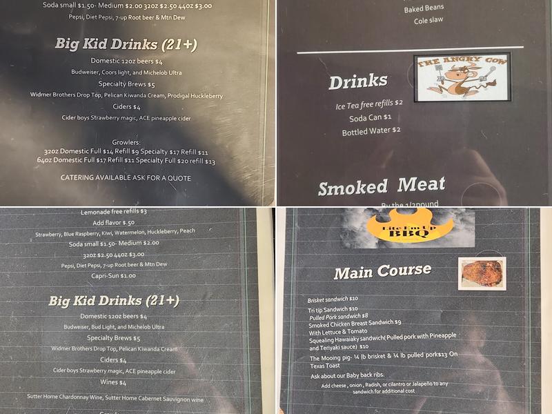 Lite Em Up BBQ Menu