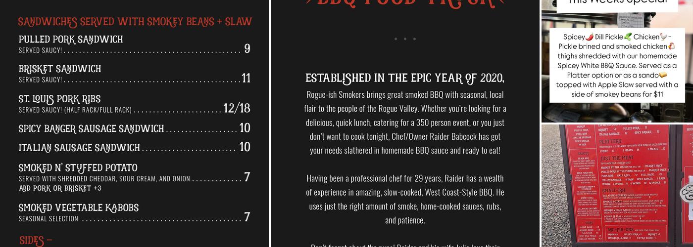 Rogue-Ish Smokers Menu