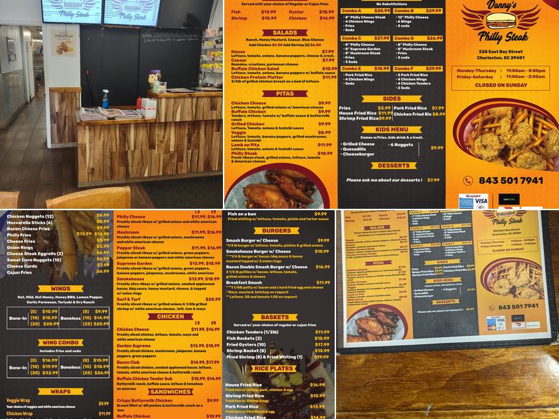 Danny's Philly Steaks Menu