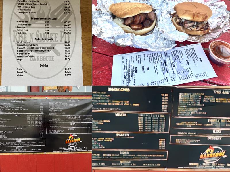 Rise N Smoke Pit Menu