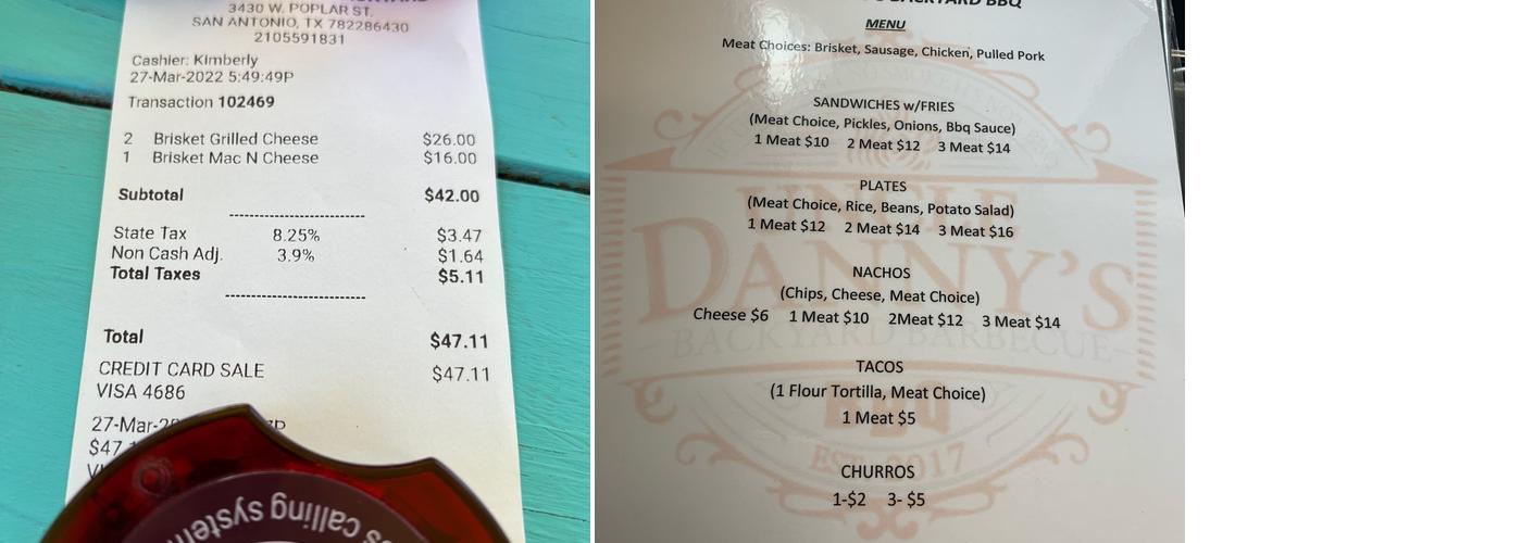UNCLE DANNY'S BACKYARD BBQ Menu
