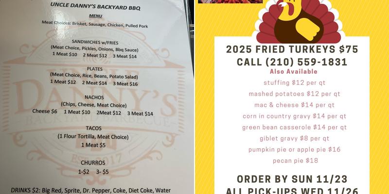 UNCLE DANNY'S BACKYARD BBQ Menu