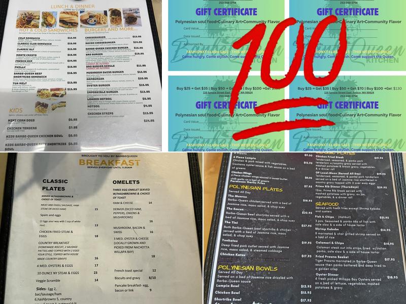 Barbe-Queen Menu
