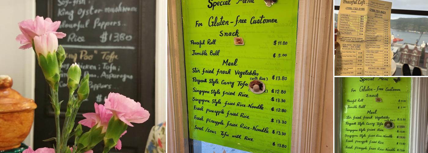 Peaceful Loft Menu