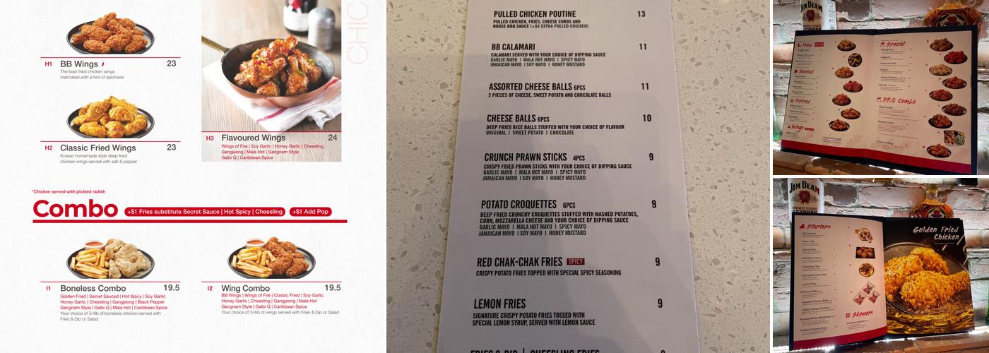 bbq Chicken Menu