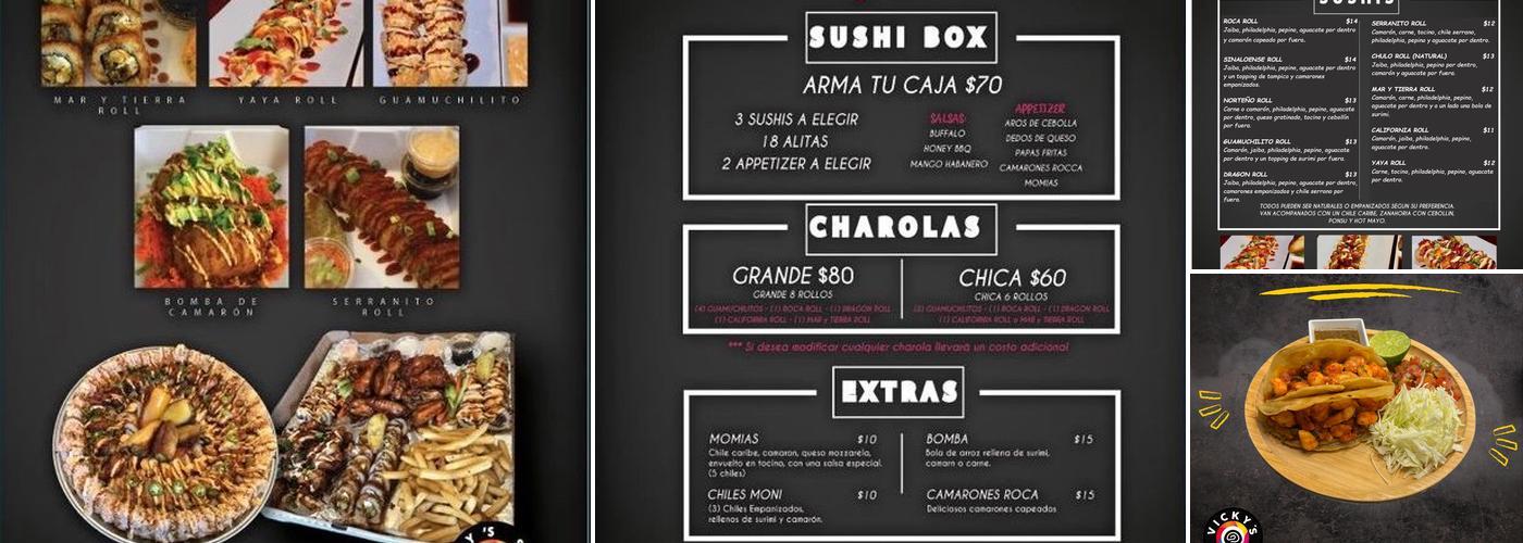 Vicky’s sushi Y Mariscos Menu