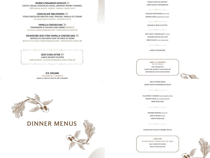Sexy Fish Miami Menu