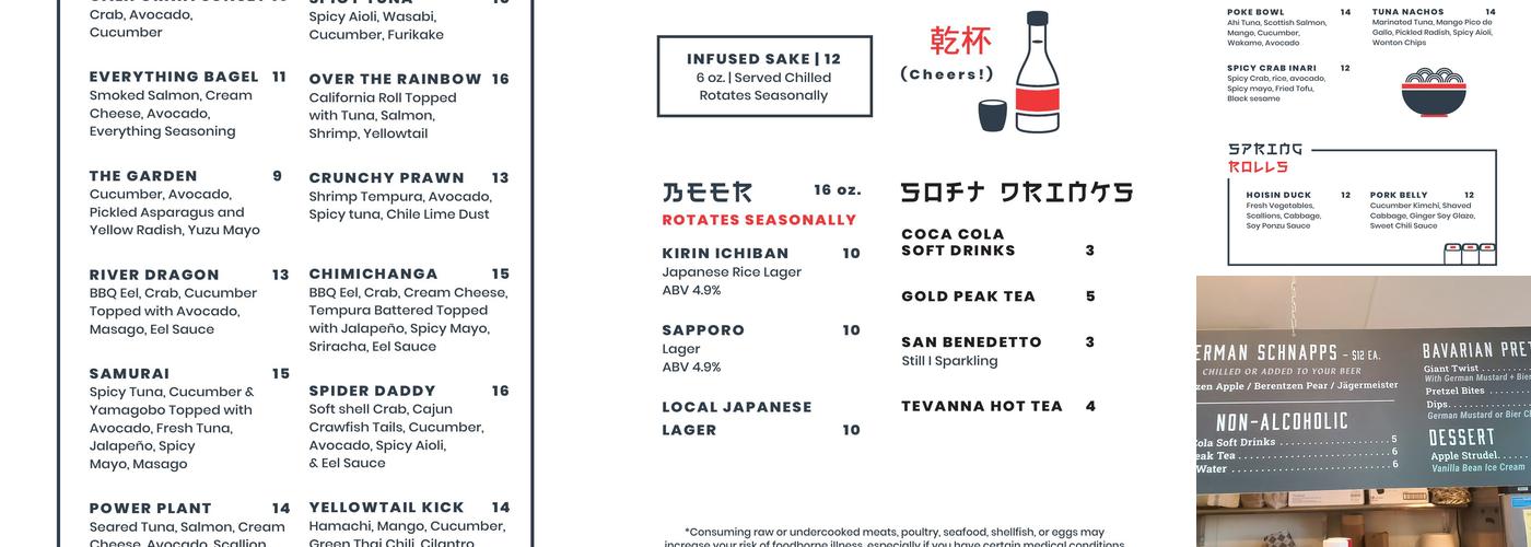 Riverside Biergarten Menu
