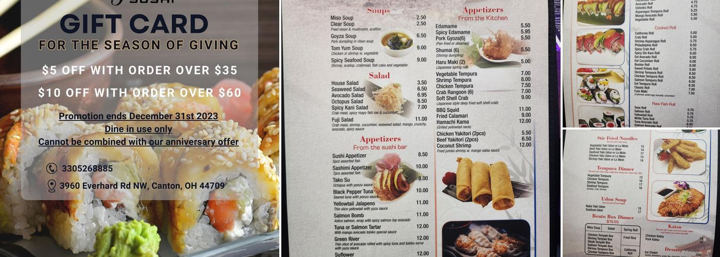 Fuji Sushi Menu