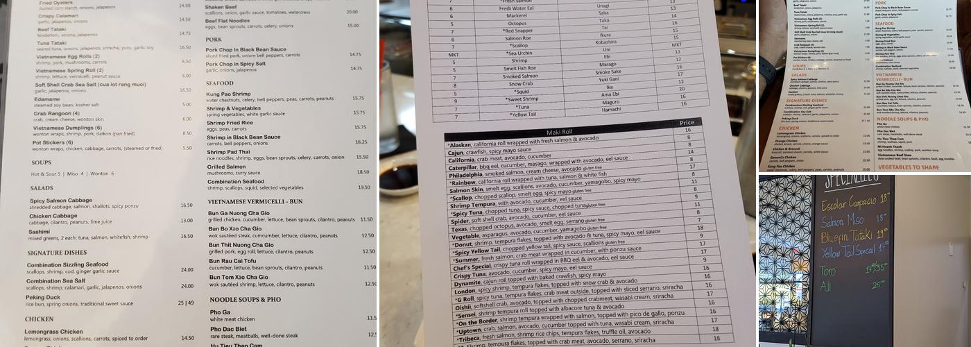 Oishii Sushi & Pan-Asian - Plano Menu