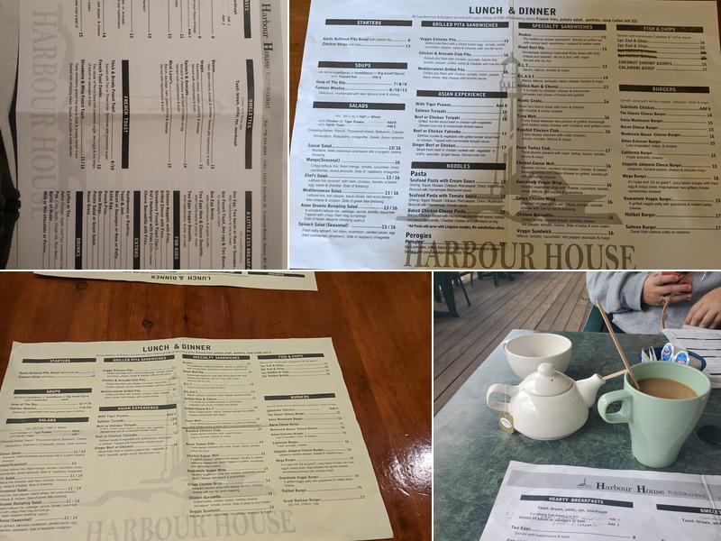 Harbour House Restaurant Menu