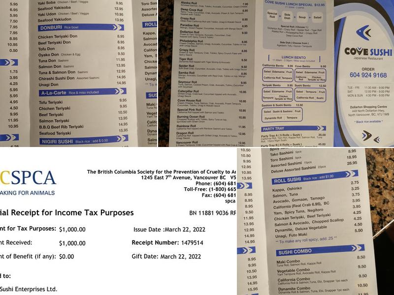 Sapporo Kitchen Deep Cove Menu