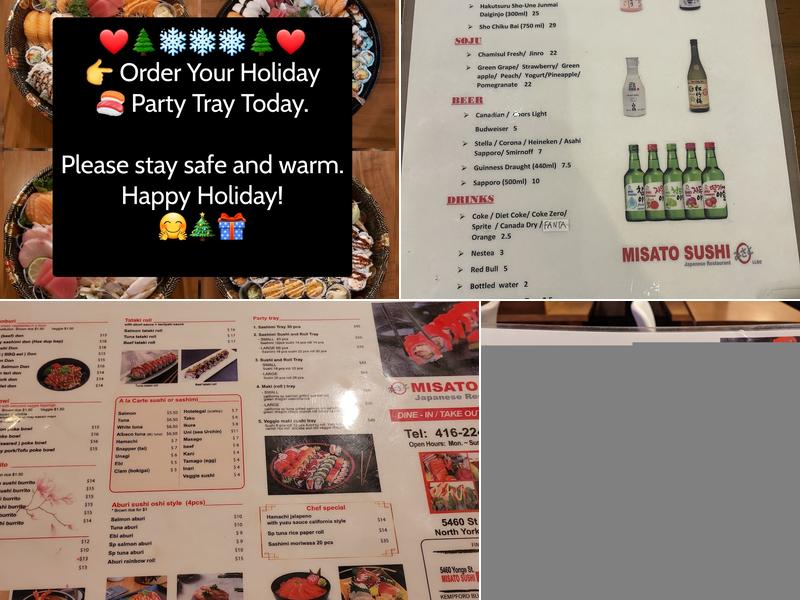 Misato Sushi Menu
