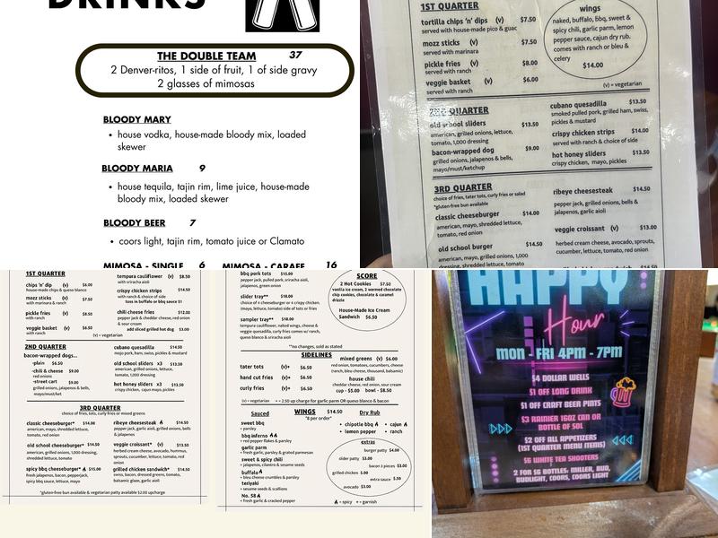 Henry's Lounge Menu