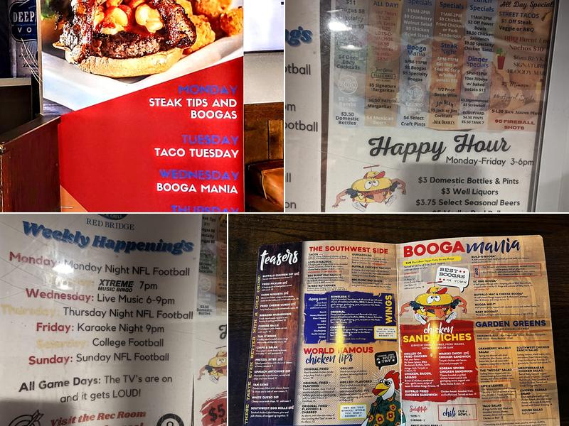 Tanner's Menu