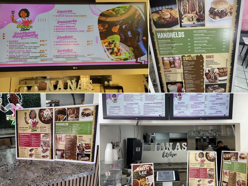 Nanas Kitchen Menu