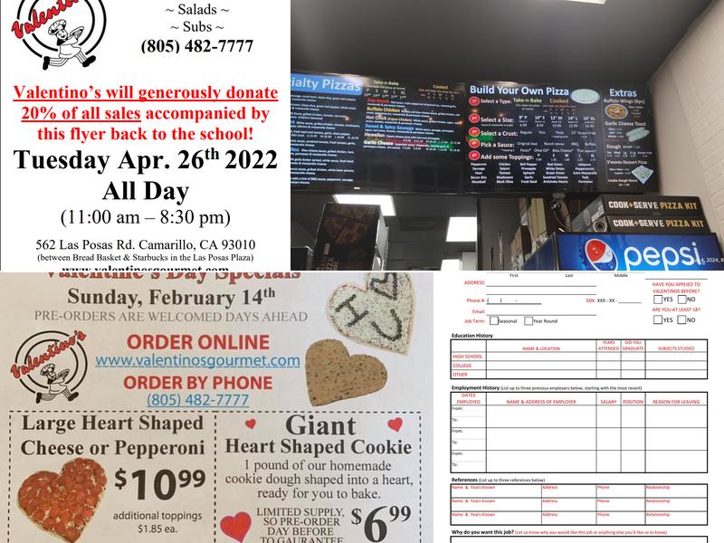 Valentino's Pizza & Deli Menu