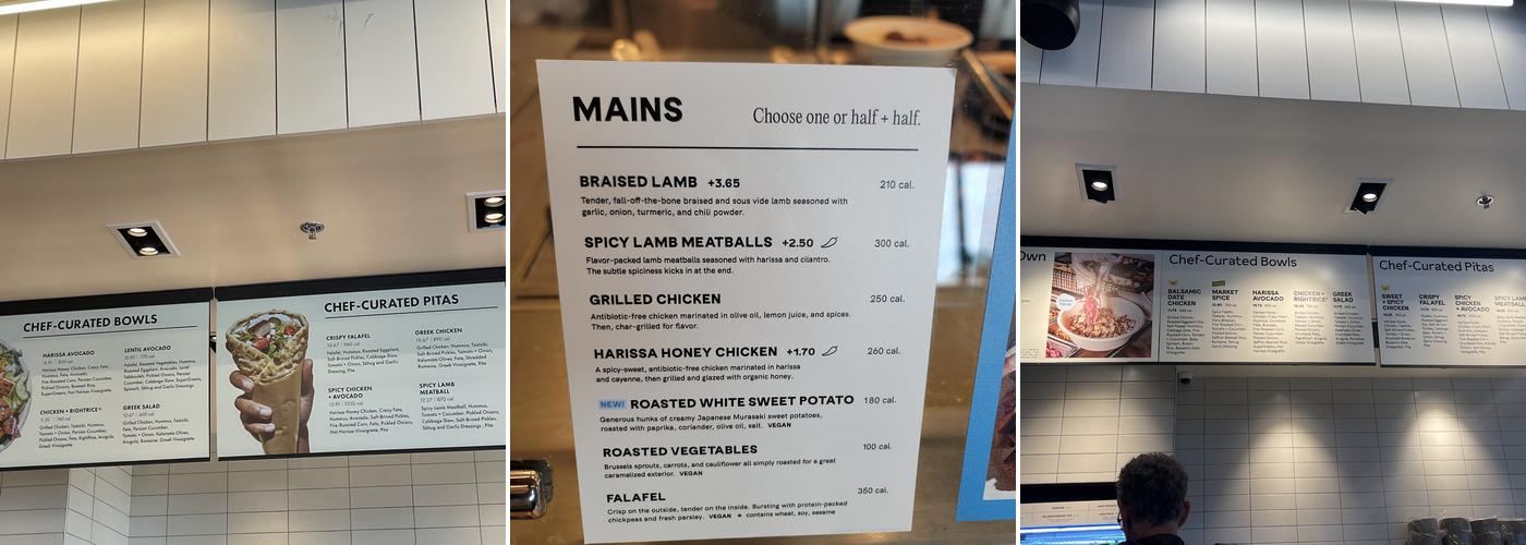 CAVA Menu