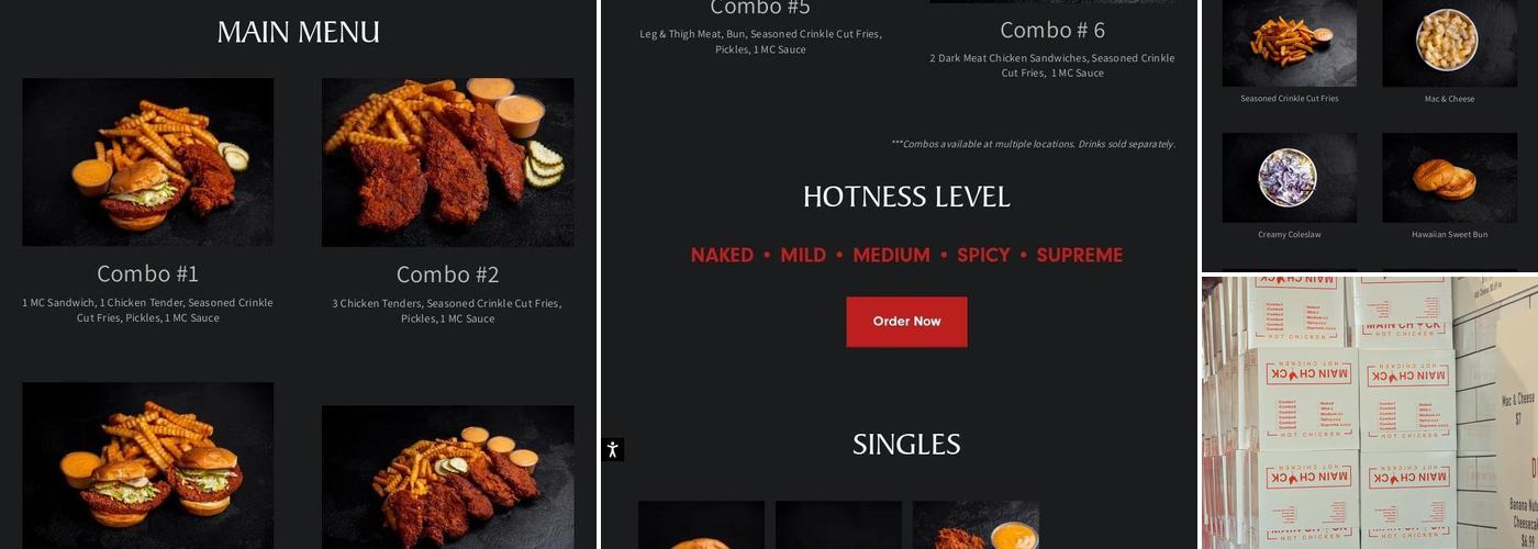 Main Chick Hot Chicken Menu