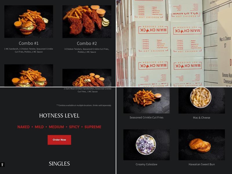 Main Chick Hot Chicken Menu