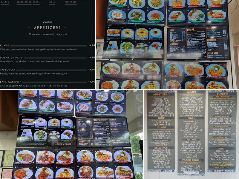 Truva Mediterranean Grill Menu