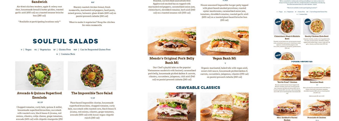 Mendo TO GO (Oakland) Menu