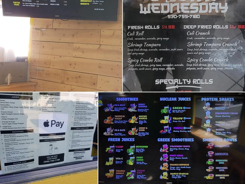 Piñas Juice Bar Menu