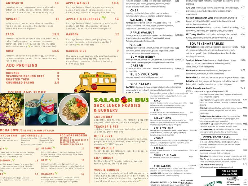 Salad or Bust Menu