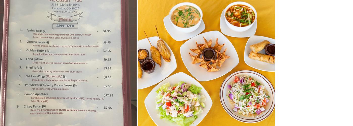 McCaslin Thai Menu