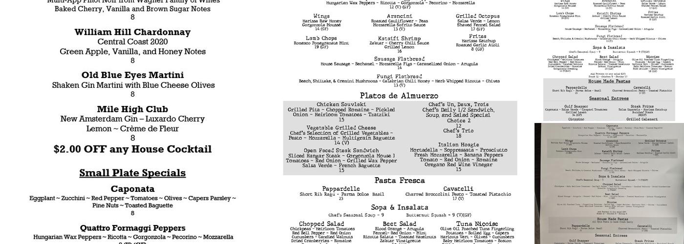 Opus Restaurant & Lounge SRQ Menu