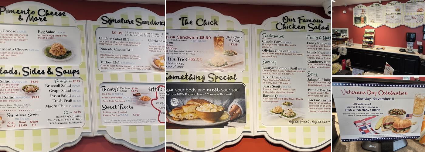 Chicken Salad Chick Menu