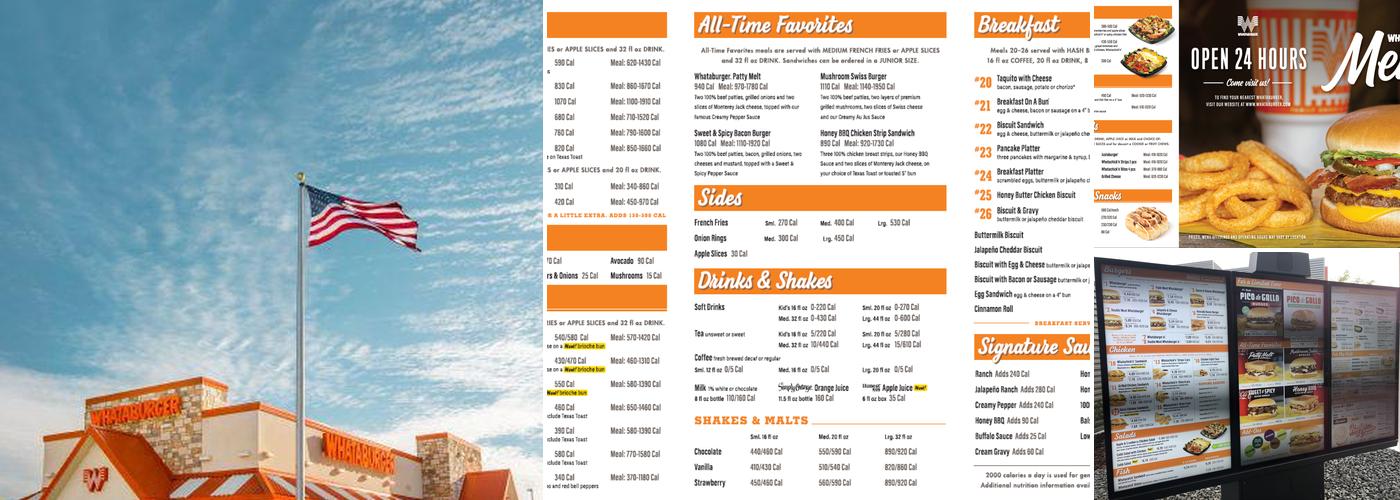 Whataburger Menu