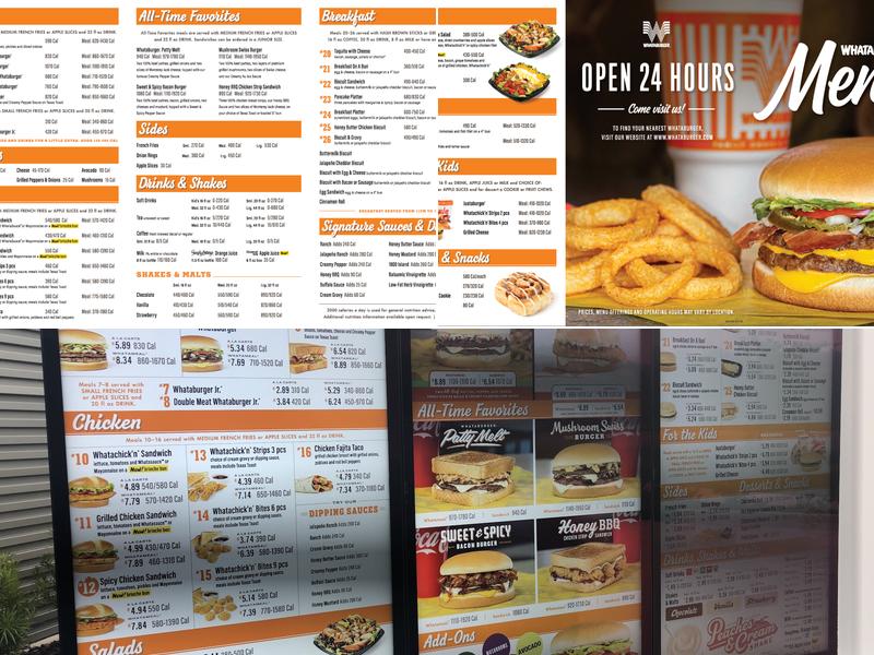 Whataburger Menu