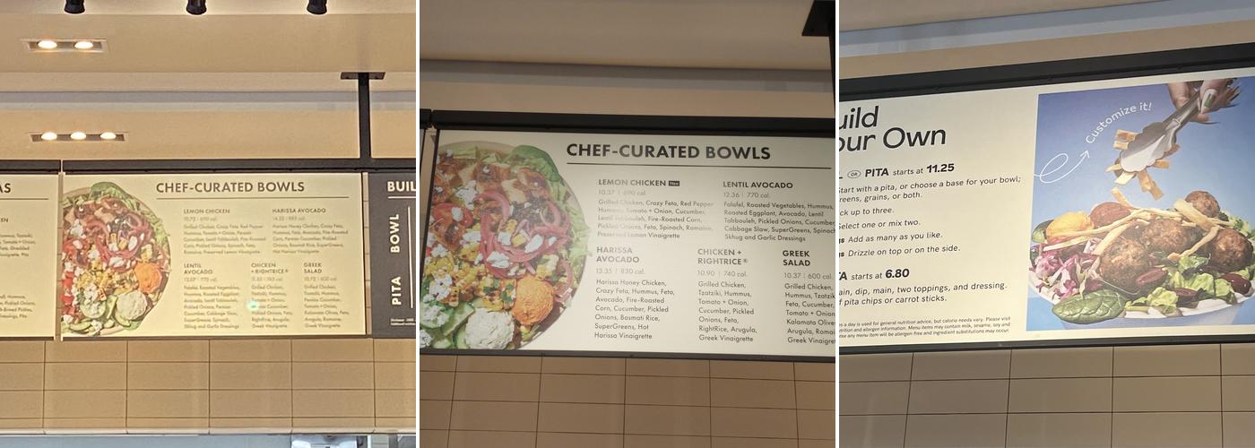 CAVA Menu