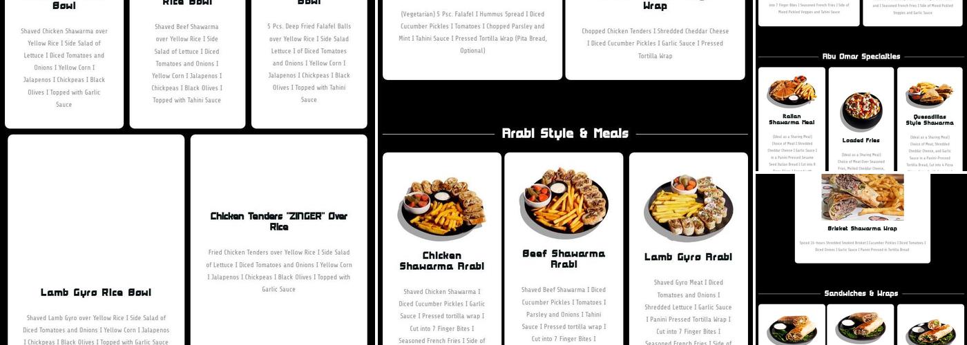 Abu Omar Halal - Baton Rouge, LA Menu