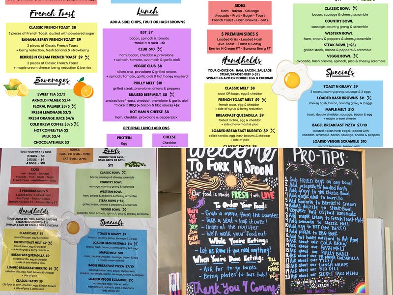 Fork N Spoon Menu