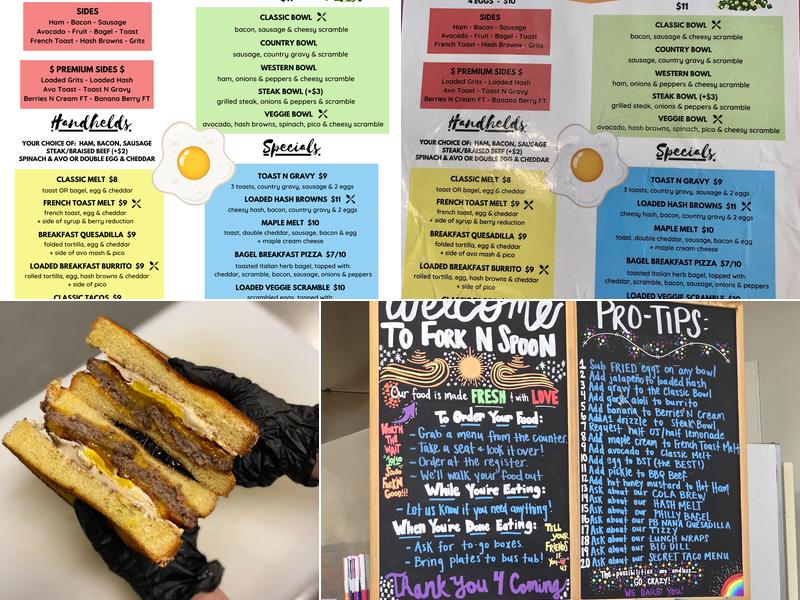 Fork N Spoon Menu