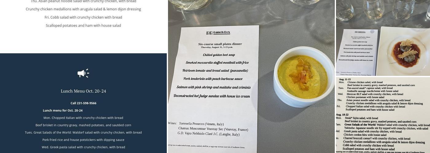 BR Lunch Box Menu